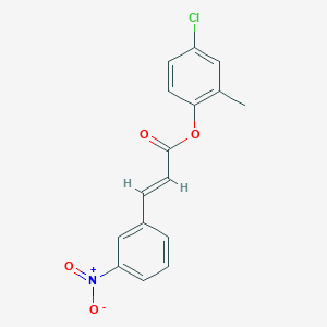 molecular formula C16H12ClNO4 B5543700 4-chloro-2-methylphenyl 3-(3-nitrophenyl)acrylate 