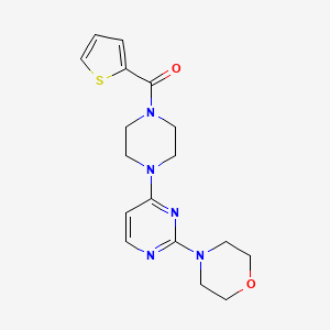 molecular formula C17H21N5O2S B5543715 4-{4-[4-(2-thienylcarbonyl)-1-piperazinyl]-2-pyrimidinyl}morpholine 