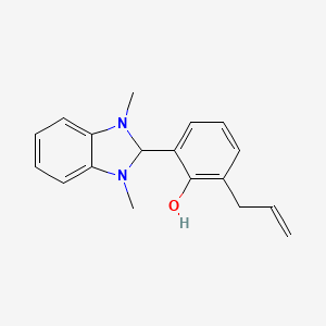 molecular formula C18H20N2O B5543729 2-烯丙基-6-(1,3-二甲基-2,3-二氢-1H-苯并咪唑-2-基)苯酚 