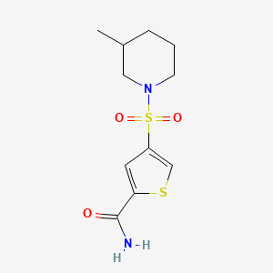 molecular formula C11H16N2O3S2 B5543739 4-[(3-methyl-1-piperidinyl)sulfonyl]-2-thiophenecarboxamide 