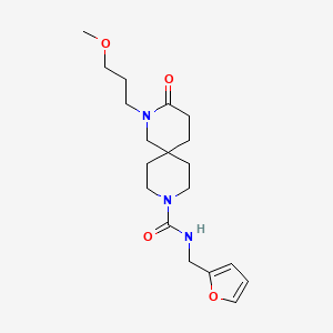 molecular formula C19H29N3O4 B5543745 N-(2-furylmethyl)-2-(3-methoxypropyl)-3-oxo-2,9-diazaspiro[5.5]undecane-9-carboxamide 
