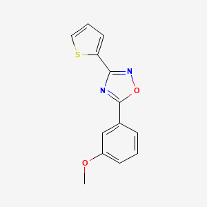 molecular formula C13H10N2O2S B5543759 5-(3-methoxyphenyl)-3-(2-thienyl)-1,2,4-oxadiazole 