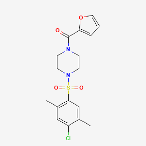 molecular formula C17H19ClN2O4S B5543771 1-[(4-chloro-2,5-dimethylphenyl)sulfonyl]-4-(2-furoyl)piperazine 