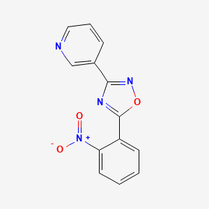 molecular formula C13H8N4O3 B5543783 3-[5-(2-nitrophenyl)-1,2,4-oxadiazol-3-yl]pyridine 
