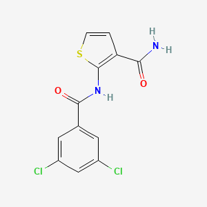 molecular formula C12H8Cl2N2O2S B5543806 2-[(3,5-dichlorobenzoyl)amino]-3-thiophenecarboxamide 