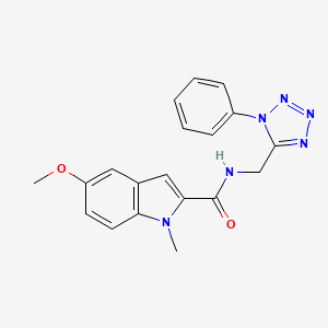 molecular formula C19H18N6O2 B5543811 5-甲氧基-1-甲基-N-[(1-苯基-1H-四唑-5-基)甲基]-1H-吲哚-2-甲酰胺 