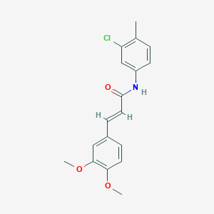 molecular formula C18H18ClNO3 B5543847 N-(3-氯-4-甲基苯基)-3-(3,4-二甲氧基苯基)丙烯酰胺 