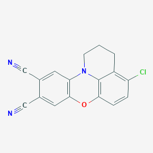 molecular formula C17H10ClN3O B5543864 4-氯-2,3-二氢-1H-吡啶并[3,2,1-kl]吩恶嗪-9,10-二腈 