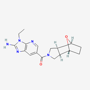 molecular formula C17H21N5O2 B5543875 3-乙基-6-[(3aR*,4R*,7S*,7aS*)-八氢-2H-4,7-环氧异吲哚-2-羰基]-3H-咪唑并[4,5-b]吡啶-2-胺 
