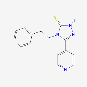 molecular formula C15H14N4S B5543891 4-(2-phenylethyl)-5-(4-pyridinyl)-4H-1,2,4-triazole-3-thiol 