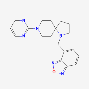 molecular formula C19H22N6O B5543926 1-(2,1,3-benzoxadiazol-4-ylmethyl)-8-(2-pyrimidinyl)-1,8-diazaspiro[4.5]decane 
