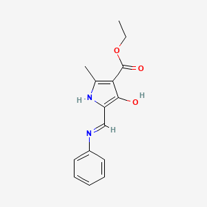 ethyl 5-(anilinomethylene)-2-methyl-4-oxo-4,5-dihydro-1H-pyrrole-3-carboxylate
