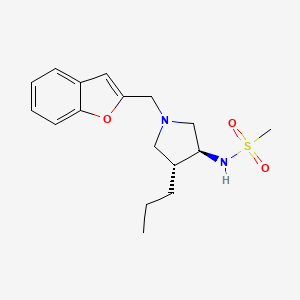 molecular formula C17H24N2O3S B5543996 N-[(3S*,4R*)-1-(1-benzofuran-2-ylmethyl)-4-propyl-3-pyrrolidinyl]methanesulfonamide 