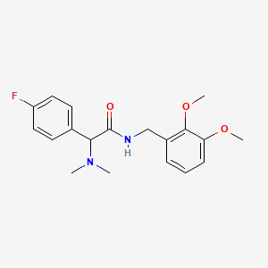 molecular formula C19H23FN2O3 B5543999 N-(2,3-dimethoxybenzyl)-2-(dimethylamino)-2-(4-fluorophenyl)acetamide 
