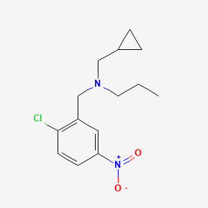 molecular formula C14H19ClN2O2 B5544004 (2-chloro-5-nitrobenzyl)(cyclopropylmethyl)propylamine 
