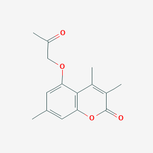 molecular formula C15H16O4 B5544021 3,4,7-trimethyl-5-(2-oxopropoxy)-2H-chromen-2-one 