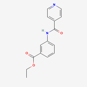 molecular formula C15H14N2O3 B5544029 3-(异烟酰胺基)苯甲酸乙酯 