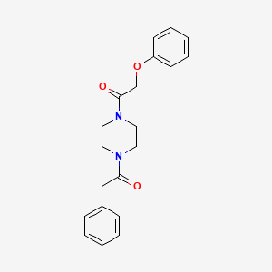 molecular formula C20H22N2O3 B5544032 1-(phenoxyacetyl)-4-(phenylacetyl)piperazine 