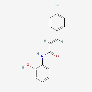 molecular formula C15H12ClNO2 B5544040 3-(4-氯苯基)-N-(2-羟苯基)丙烯酰胺 