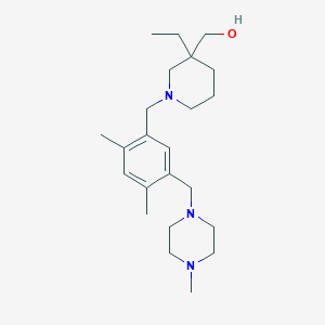 molecular formula C23H39N3O B5544115 (1-{2,4-二甲基-5-[(4-甲基哌嗪-1-基)甲基]苯甲基}-3-乙基哌啶-3-基)甲醇 