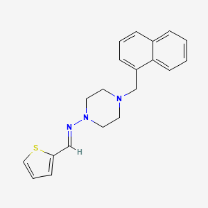 molecular formula C20H21N3S B5544154 4-(1-萘甲基)-N-(2-噻吩亚甲基)-1-哌嗪胺 