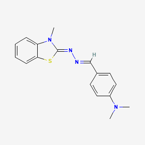 molecular formula C17H18N4S B5544215 4-(dimethylamino)benzaldehyde (3-methyl-1,3-benzothiazol-2(3H)-ylidene)hydrazone 