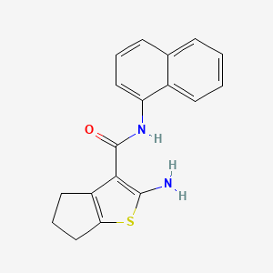 molecular formula C18H16N2OS B5544249 2-amino-N-1-naphthyl-5,6-dihydro-4H-cyclopenta[b]thiophene-3-carboxamide 