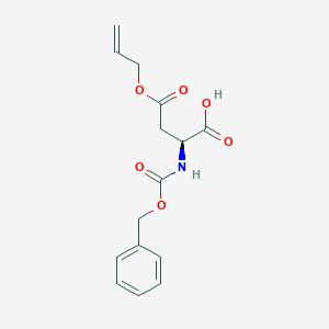 molecular formula C15H17NO6 B554425 (2S)-4-氧代-2-(苯甲氧羰基氨基)-4-丙-2-烯氧丁酸 CAS No. 99793-10-9