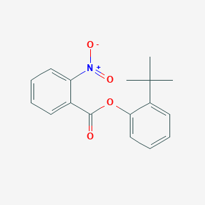 molecular formula C17H17NO4 B5544272 2-叔丁基苯基2-硝基苯甲酸酯 