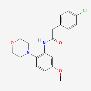 molecular formula C19H21ClN2O3 B5544279 2-(4-chlorophenyl)-N-[5-methoxy-2-(4-morpholinyl)phenyl]acetamide 