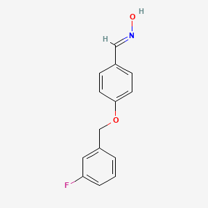 molecular formula C14H12FNO2 B5544287 4-[(3-fluorobenzyl)oxy]benzaldehyde oxime 
