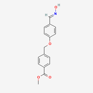 molecular formula C16H15NO4 B5544290 4-({4-[(羟亚氨基)甲基]苯氧基}甲基)苯甲酸甲酯 