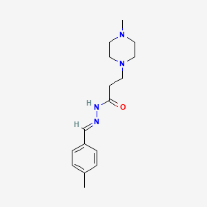 molecular formula C16H24N4O B5544297 N'-(4-methylbenzylidene)-3-(4-methyl-1-piperazinyl)propanohydrazide 