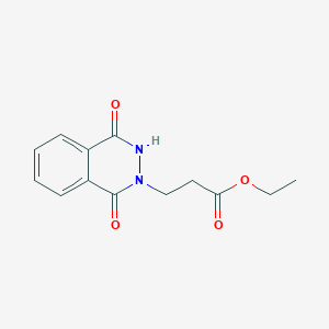 molecular formula C13H14N2O4 B5544312 ethyl 3-(1,4-dioxo-3,4-dihydro-2(1H)-phthalazinyl)propanoate CAS No. 22418-98-0