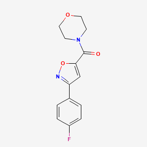 molecular formula C14H13FN2O3 B5544319 4-{[3-(4-fluorophenyl)-5-isoxazolyl]carbonyl}morpholine 