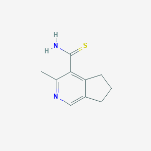 molecular formula C10H12N2S B5544361 3-甲基-6,7-二氢-5H-环戊并[c]吡啶-4-硫代甲酰胺 