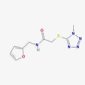 molecular formula C9H11N5O2S B5544375 N-(2-furylmethyl)-2-[(1-methyl-1H-tetrazol-5-yl)thio]acetamide 