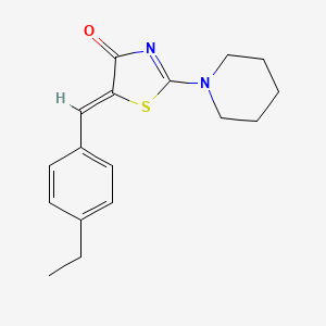 molecular formula C17H20N2OS B5544399 5-(4-ethylbenzylidene)-2-(1-piperidinyl)-1,3-thiazol-4(5H)-one 