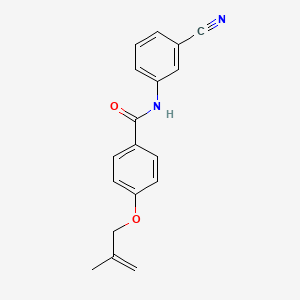 molecular formula C18H16N2O2 B5544411 N-(3-cyanophenyl)-4-[(2-methyl-2-propen-1-yl)oxy]benzamide 