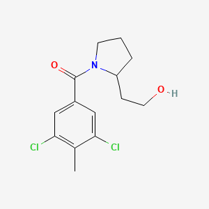 molecular formula C14H17Cl2NO2 B5544456 2-[1-(3,5-dichloro-4-methylbenzoyl)-2-pyrrolidinyl]ethanol 