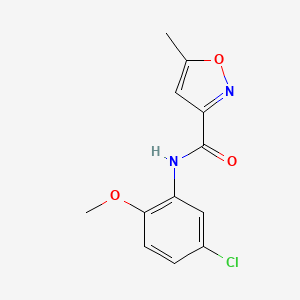molecular formula C12H11ClN2O3 B5544462 N-(5-chloro-2-methoxyphenyl)-5-methyl-3-isoxazolecarboxamide 