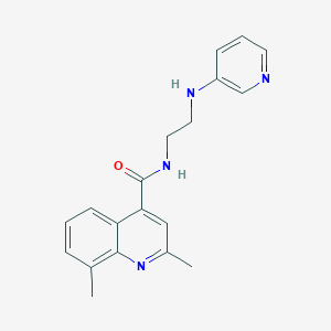 molecular formula C19H20N4O B5544476 2,8-dimethyl-N-[2-(3-pyridinylamino)ethyl]-4-quinolinecarboxamide 