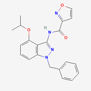molecular formula C21H20N4O3 B5544558 N-(1-benzyl-4-isopropoxy-1H-indazol-3-yl)isoxazole-3-carboxamide 