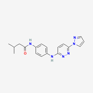 molecular formula C18H20N6O B5544560 3-甲基-N-(4-{[6-(1H-吡唑-1-基)-3-哒嗪基]氨基}苯基)丁酰胺 