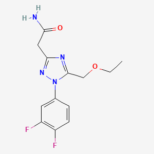 molecular formula C13H14F2N4O2 B5544602 2-[1-(3,4-二氟苯基)-5-(乙氧甲基)-1H-1,2,4-三唑-3-基]乙酰胺 