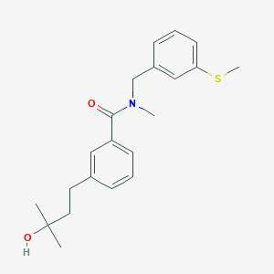 molecular formula C21H27NO2S B5544613 3-(3-hydroxy-3-methylbutyl)-N-methyl-N-[3-(methylthio)benzyl]benzamide 