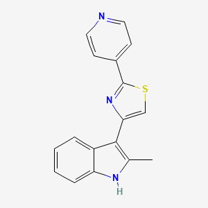 molecular formula C17H13N3S B5544617 2-methyl-3-[2-(4-pyridinyl)-1,3-thiazol-4-yl]-1H-indole 