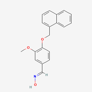 molecular formula C19H17NO3 B5544618 3-甲氧基-4-(1-萘甲氧基)苯甲醛肟 