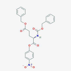 molecular formula C26H24N2O8 B554464 5-O-苄基 1-O-(4-硝基苯基) (2S)-2-(苯甲氧羰基氨基)戊二酸二酯 CAS No. 49689-66-9