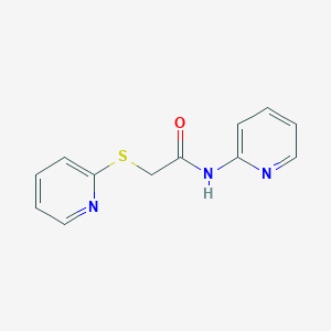 molecular formula C12H11N3OS B5544650 N-2-pyridinyl-2-(2-pyridinylthio)acetamide 